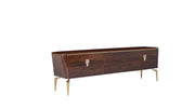 Plaza Tv Stand (Plaza Walnut (Plaza Teks) - DMV FurnitureTV Stand