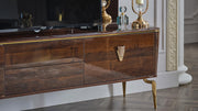 Plaza Tv Stand (Plaza Walnut (Plaza Teks) - DMV FurnitureTV Stand