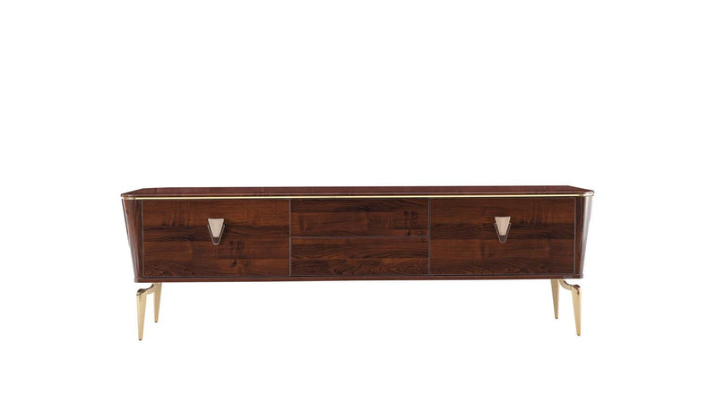 Plaza Tv Stand (Plaza Walnut (Plaza Teks) - DMV FurnitureTV Stand