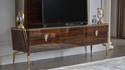 Plaza Tv Stand (Plaza Walnut (Plaza Teks) - DMV FurnitureTV Stand