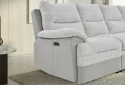 U3822 Grey/Ice Sectional With Pullout Bed And Usb - U3822-GREY/ICE-SEC W/PO