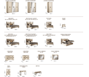 Poesia Bedroom w/ Light SET - p12850
