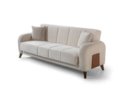 Polo Convertible Loveseat in Cream - 200-ST-POL-FLORIA 04-2