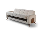 Polo Convertible Loveseat in Cream - 200-ST-POL-FLORIA 04-2