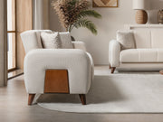 Polo Convertible Loveseat in Cream - 200-ST-POL-FLORIA 04-2