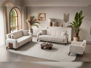 Polo Convertible Sofa in Cream - 200-ST-POL-FLORIA 04-3