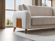 Polo Convertible Sofa in Cream - 200-ST-POL-FLORIA 04-3