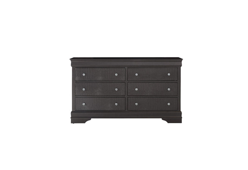 Pompei Metallic Grey Dresser - POMPEI-METALLIC GREY-DR-N