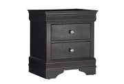 Pompei Metallic Grey Nightstand - POMPEI-METALLIC GREY-NS-N