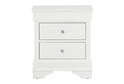 Pompei Metallic White Nightstand - POMPEI-METALLIC WHITE-NS-N