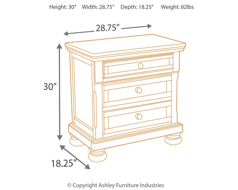 Porter King Panel Bed with Mirrored Dresser, Chest and Nightstand in Rustic Brown - PKG006252