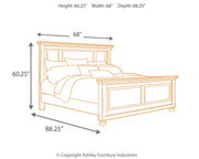 Porter Queen Panel Bed with Dresser in Rustic Brown - PKG006286