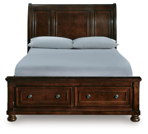 Porter Queen Sleigh Storage Bed, Dresser and Mirror - B697B53