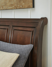 Porter Rustic Brown King Sleigh Storage Bed - B697B45