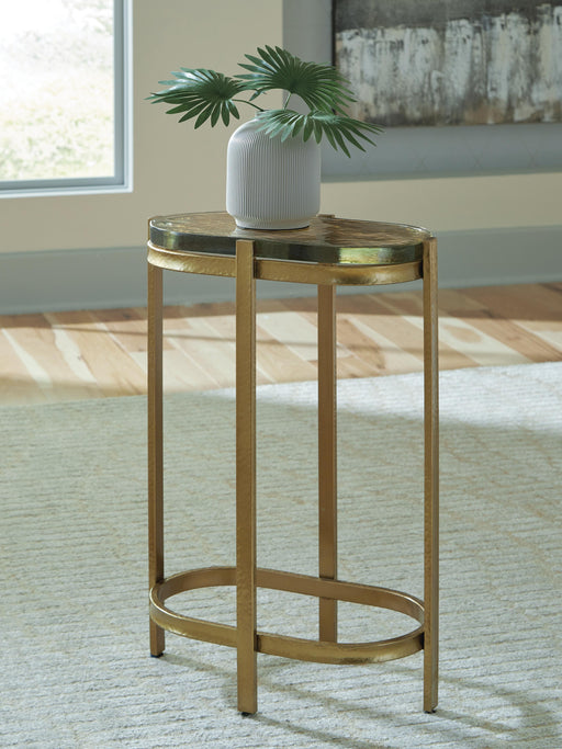 Porterville Gold Finish Accent Table - A4000716
