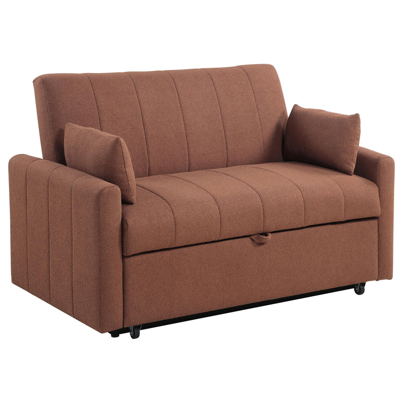 Portland Boucle Upholstered Sleeper Sofa Bed Copper - 350145