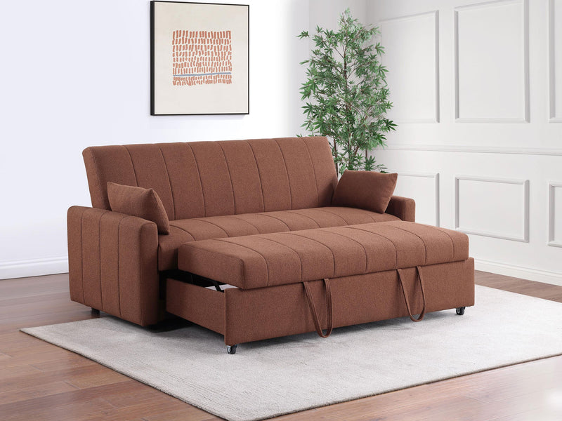 Portland Boucle Upholstered Sleeper Sofa Bed Copper - 350145