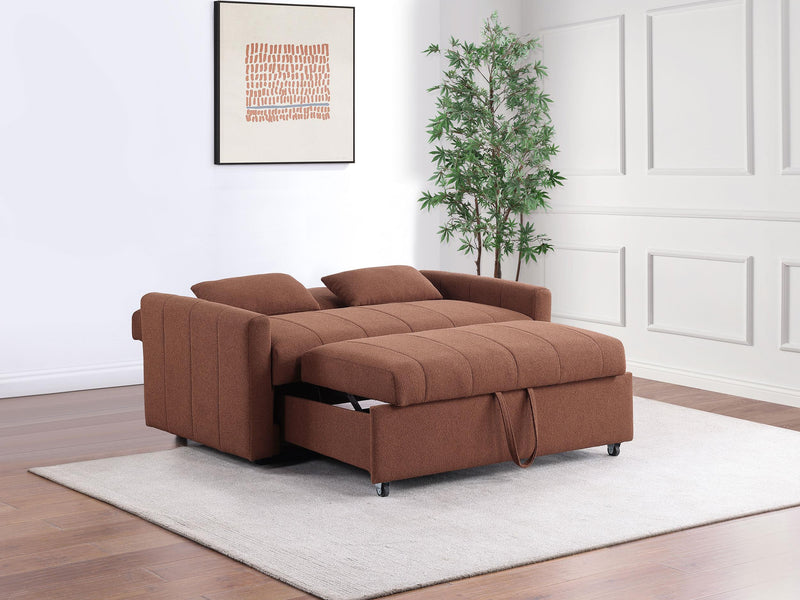 Portland Boucle Upholstered Sleeper Sofa Bed Copper - 350145