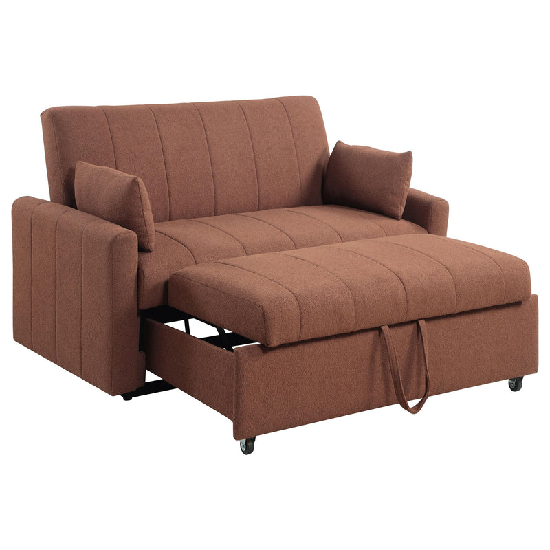 Portland Boucle Upholstered Sleeper Sofa Bed Copper - 350145