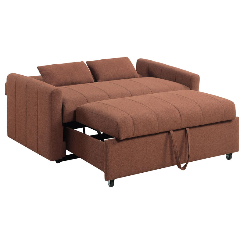 Portland Boucle Upholstered Sleeper Sofa Bed Copper - 350145
