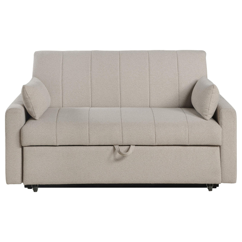 Portland Boucle Upholstered Sleeper Sofa Bed Latte - 350142