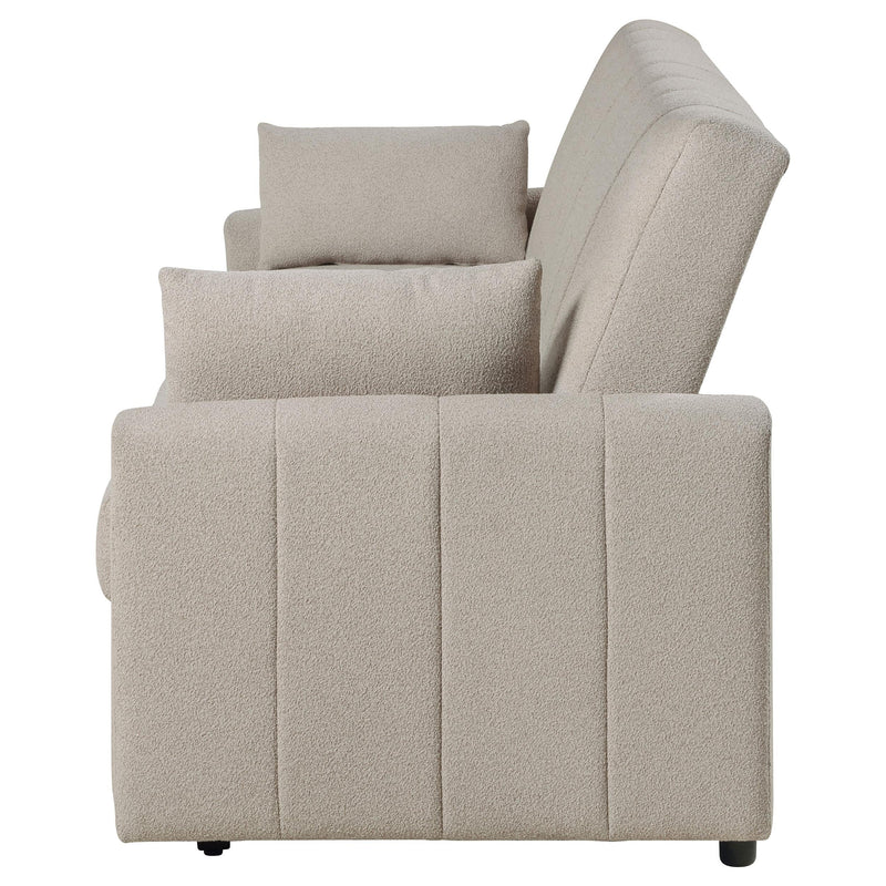 Portland Boucle Upholstered Sleeper Sofa Bed Latte - 350142