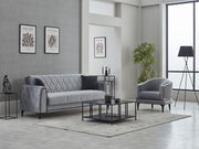 Porto Chair in Light Grey - 200-SIM-POR-VELVET405-B