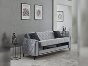 Porto Convertible Loveseat in Black - 200-SIM-POR-VELVET412-2