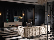 Prag 101" Wide Tuxedo Arm Sofa - Sofas
