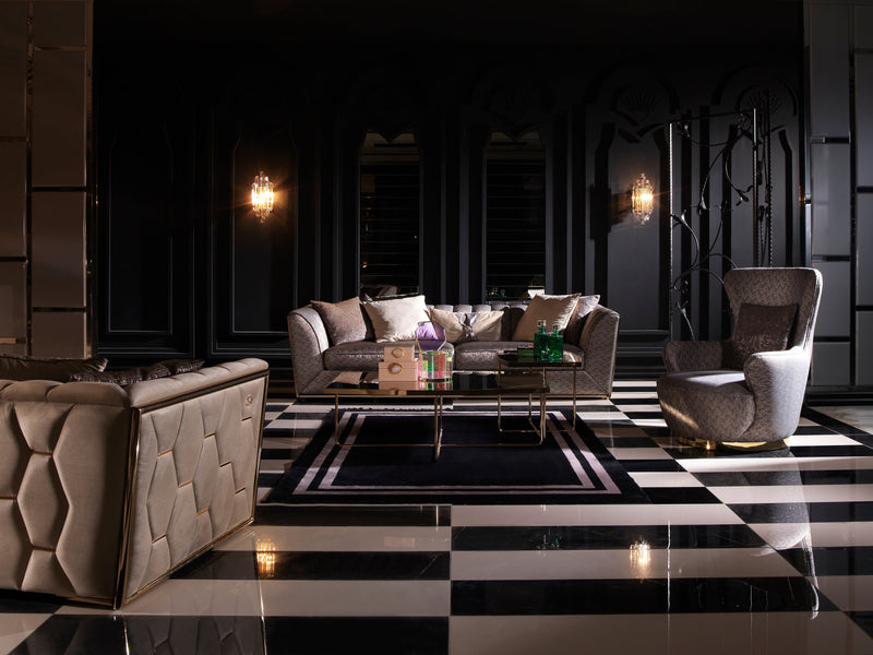 Prag 101" Wide Tuxedo Arm Sofa - Sofas