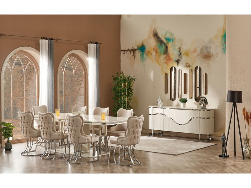 Prag Diningroom (Dining Chair & Dining Table) - For 10 People - 115-PRA-SET-10