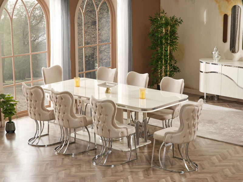 Prag Diningroom (Dining Chair & Dining Table) - For 10 People - 115-PRA-SET-10