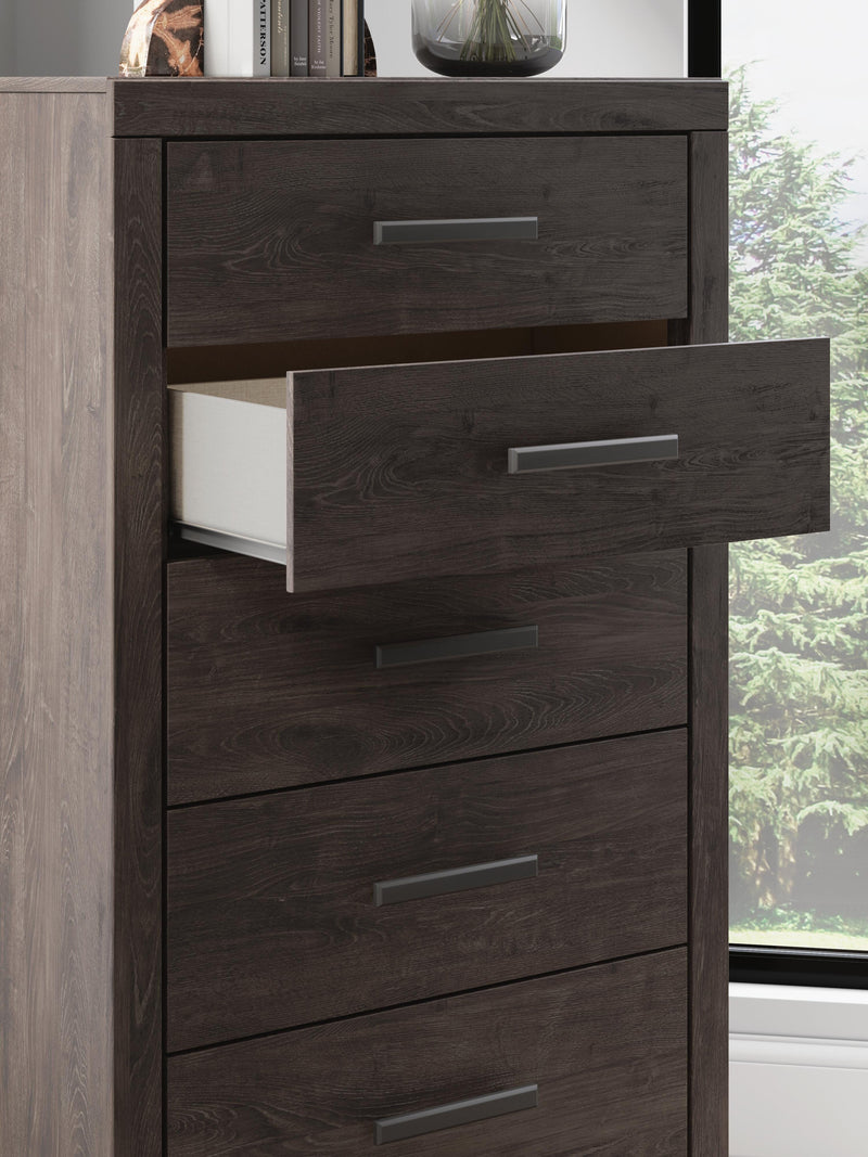 Prendonea Charcoal Chest of Drawers - B3789-46