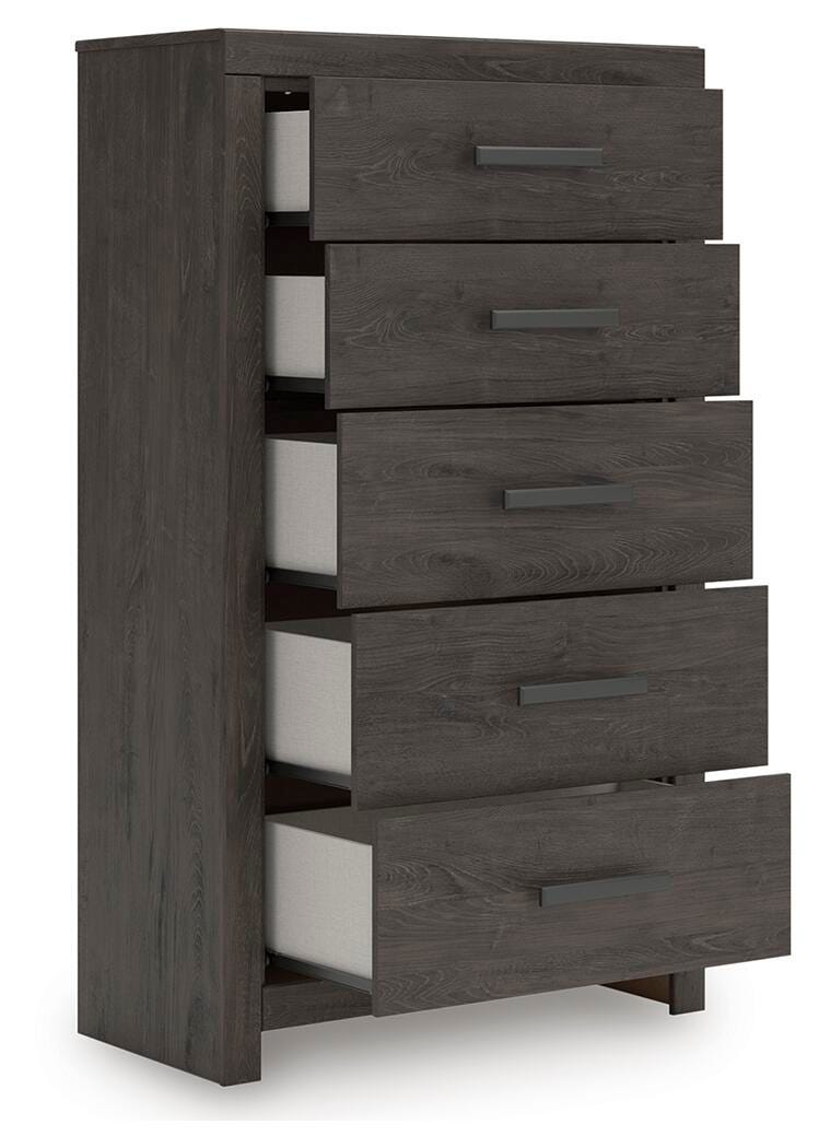 Prendonea Charcoal Chest of Drawers - B3789-46