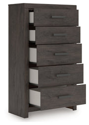 Prendonea Charcoal Chest of Drawers from Ashley - DMV Furniture