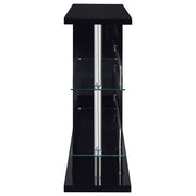 Prescott Rectangular Home Wine Table Black High Gloss - 100165