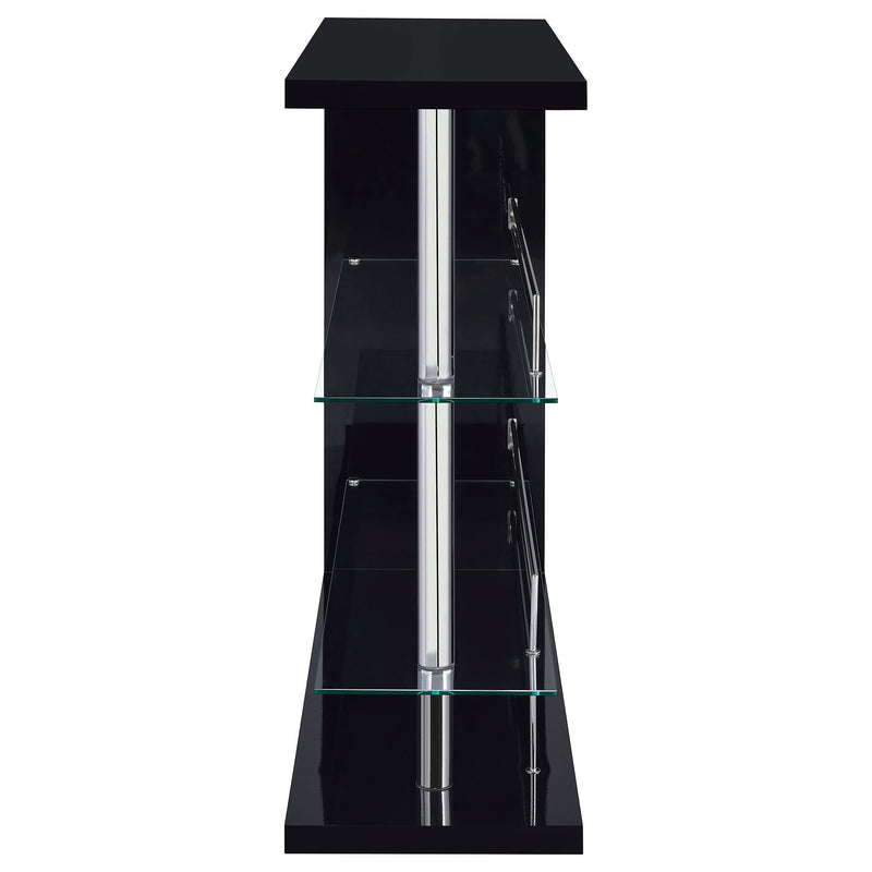 Prescott Rectangular Home Wine Table Black High Gloss - 100165