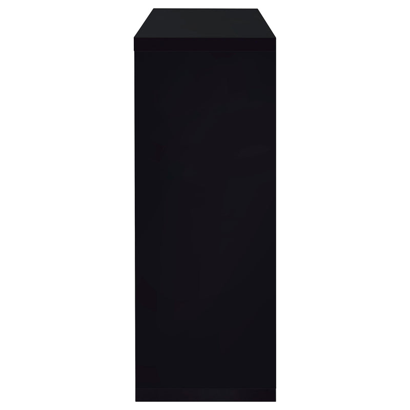 Prescott Rectangular Home Wine Table Black High Gloss - 100165