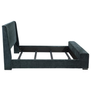 Preston Upholstered California King Audio Flame Visualizer Bed Dark Blue - 305821KW