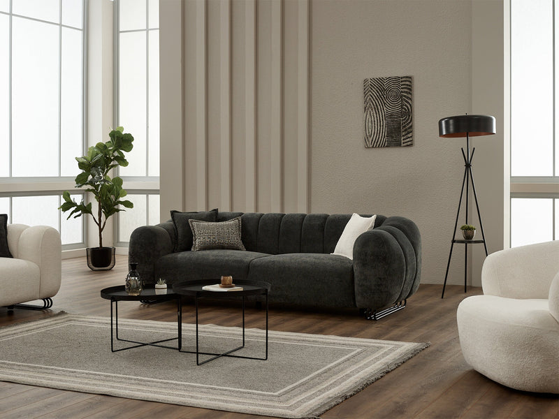 Puffy Stationary Loveseat in White - 200-SIM-PUF-ERATO01-2