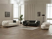 Puffy Swivel Chair in White - 200-SIM-PUF-ERATO01-B
