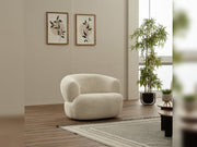 Puffy Swivel Chair in White - 200-SIM-PUF-ERATO01-B