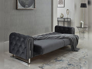 Puma 3-pieces (Sofa & Loveseat & Chair) Livingroom in Anthracite - 200-SIM-PUM-VELVET412-321