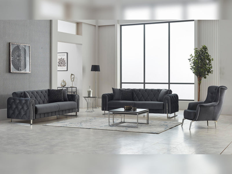 Puma Convertible Sofa in Anthracite - 200-SIM-PUM-VELVET412-3
