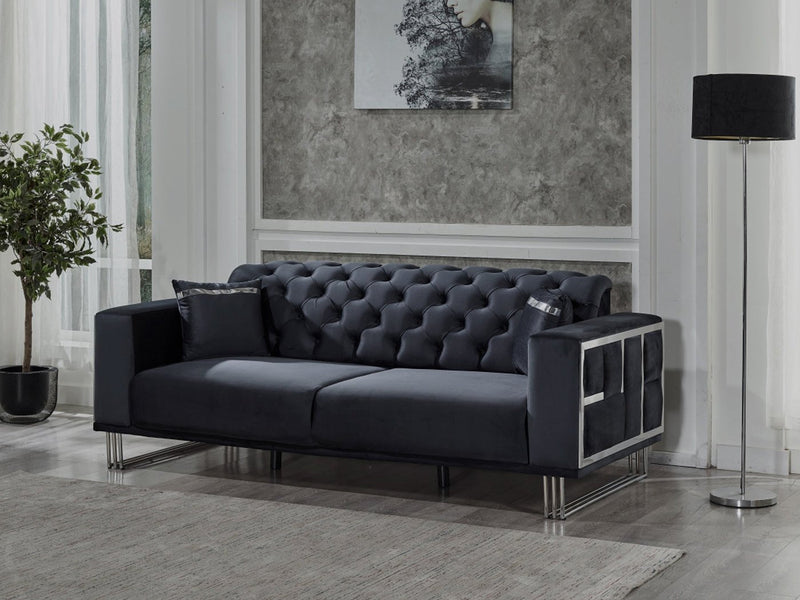 Puzzle 87" Wide Tufted Extendable Sofa - Sofas