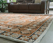 Qaabiz Sienna/Ivory/Black 7'8" x 10' Area Rug - R407521