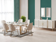 Quatro Dining Chair (6 PCS) in Cream - 200-ALT-QUA-DC-6