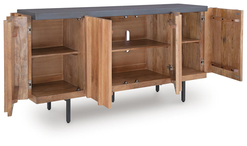 Quintavious Brown/Charcoal Accent Cabinet - A4000685
