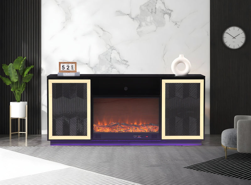 Quito Black Tv Stand - QUITO-BLK-TVS
