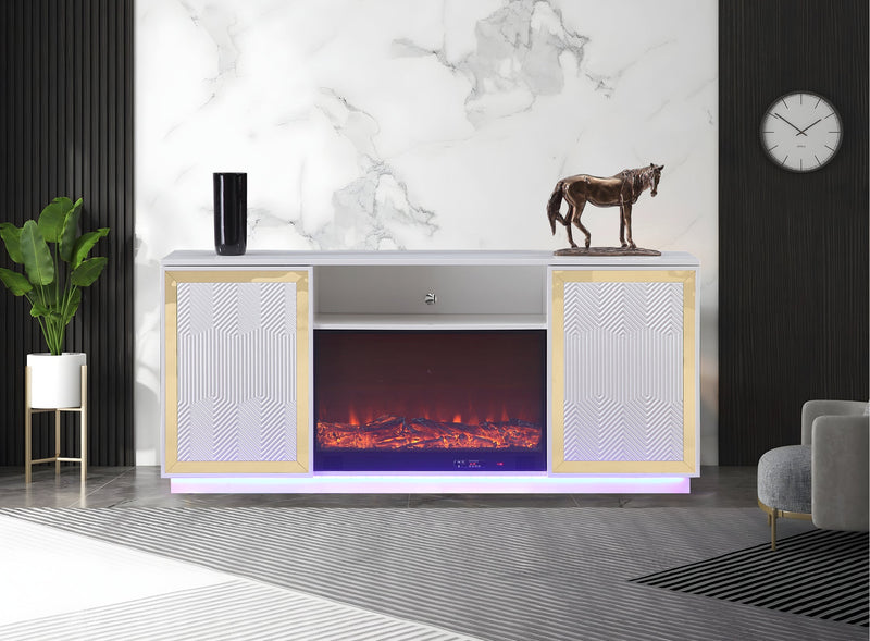 Quito White Tv Stand - QUITO-WH-TVS